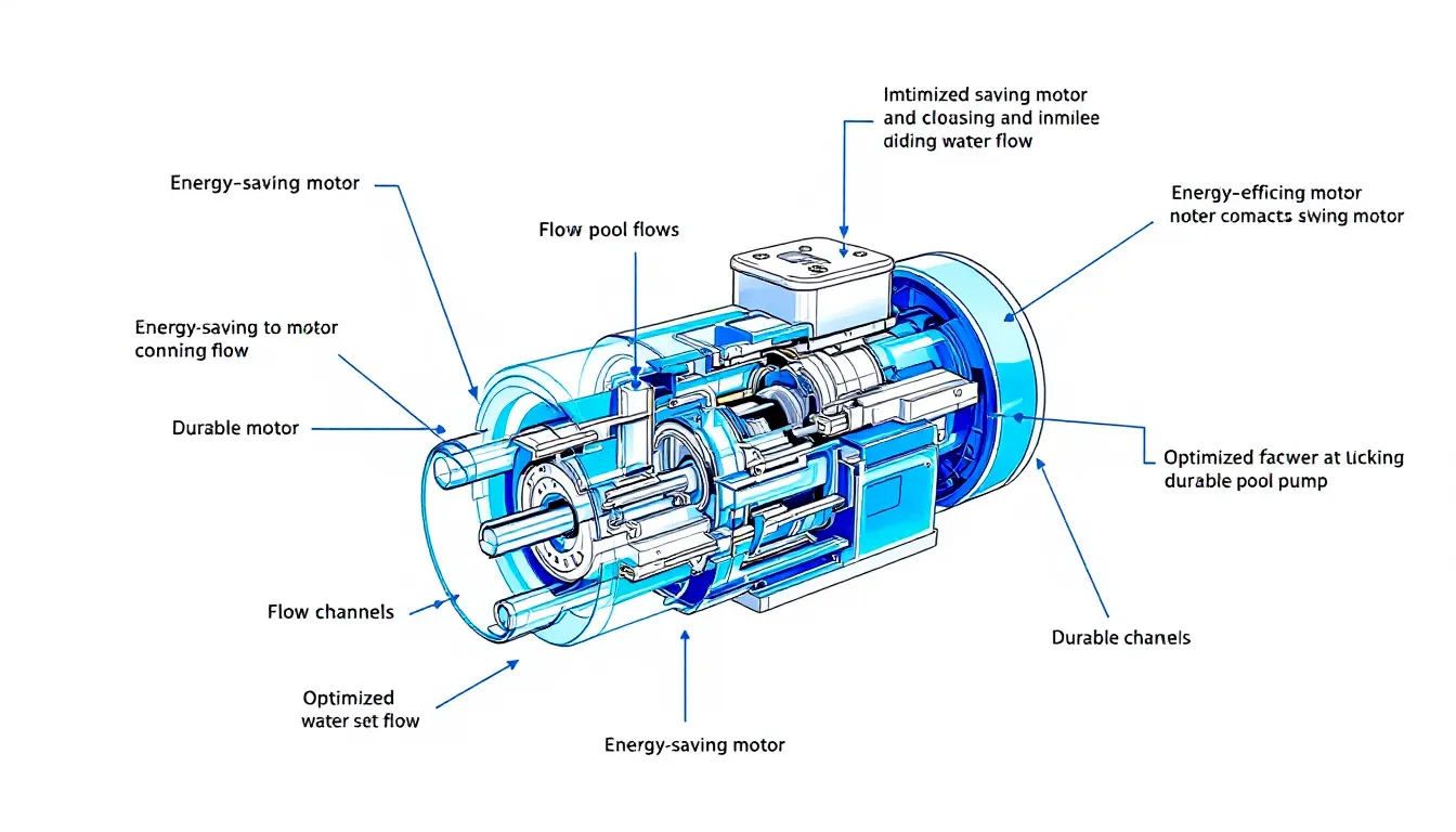 Properly sized pool pump matched to residential swimming pool volume