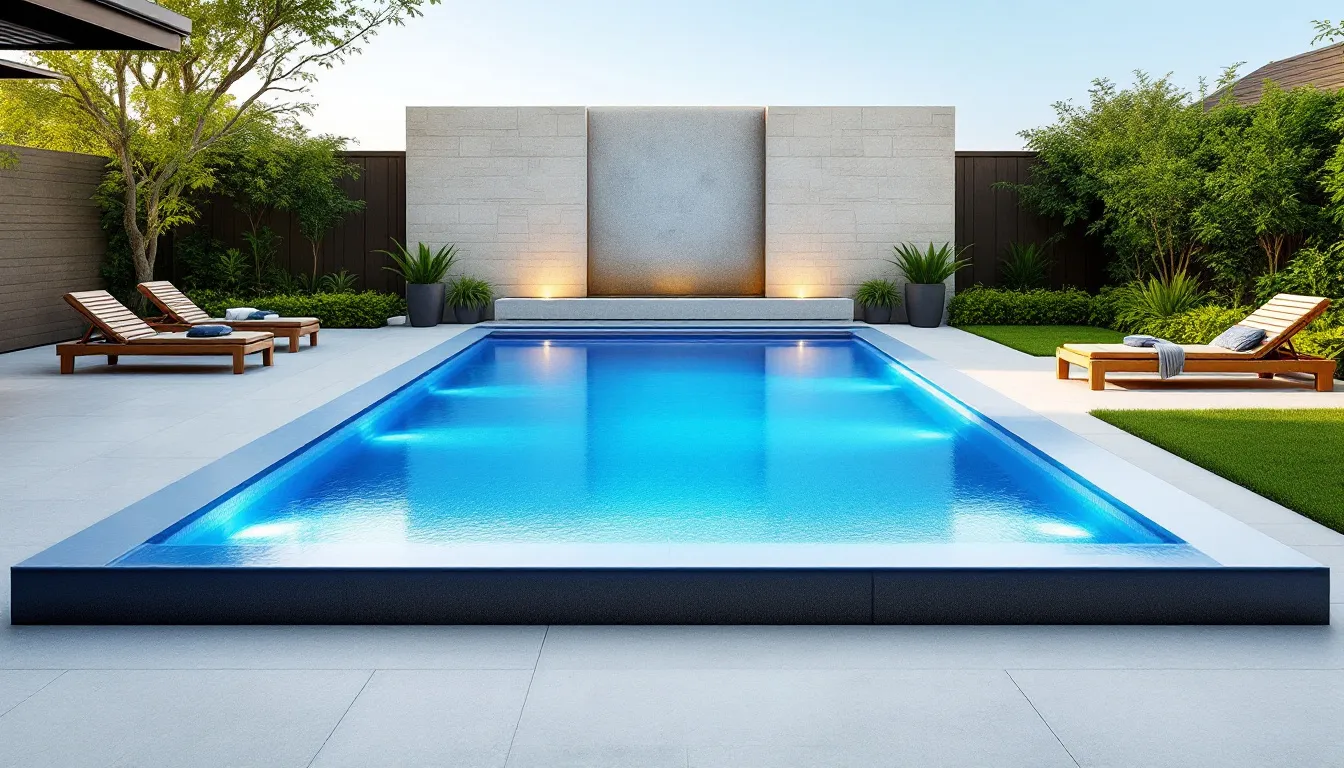 Smart swimming pool system with automated controls and digital display